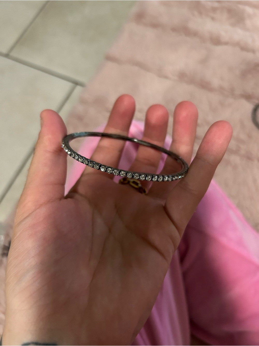 Silver Crystal Tennis Bracelet - Women Jewelry